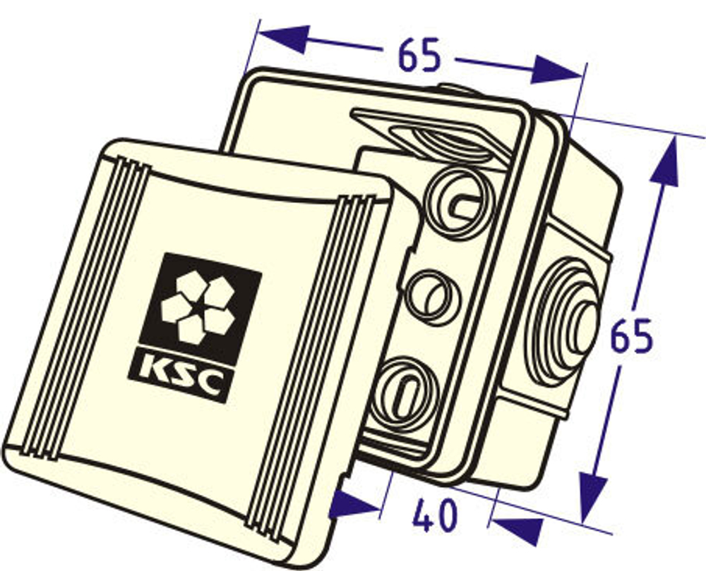 KSC 11-302 Коробка о/у 65*65*40
