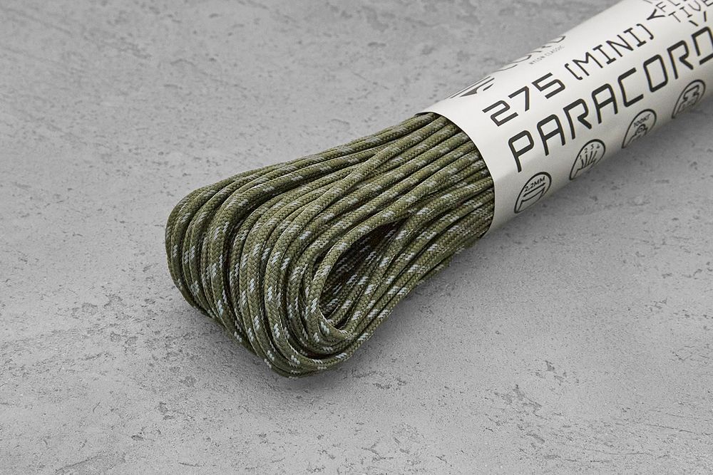 Паракорд 275 светоотражающий "Army green ref", 1 метр