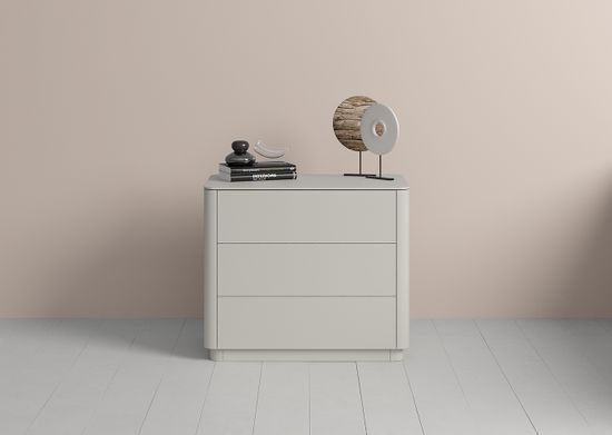 Комод Tammi 3 ящика ширина 90 см (серо-бежевый)