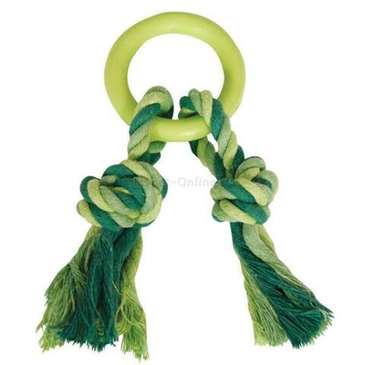 Игрушка для собак из цельнолитой резины "Кольцо с двумя веревками", 60/190мм, Triol