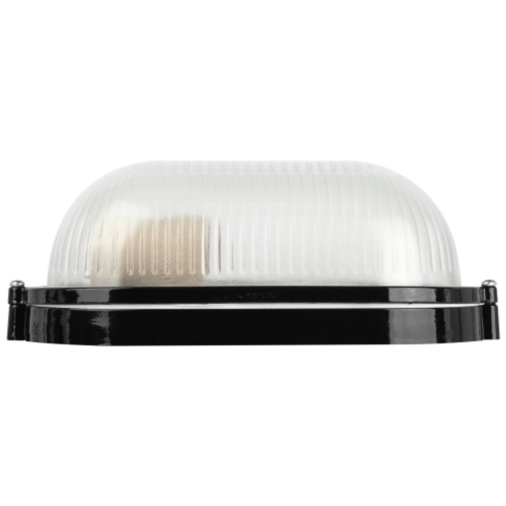 Светильник ЭРА НБП 04-60-001 Акватермо алюминий/стекло IP54 E27 max 60Вт 212х105 овал черный термостойкий