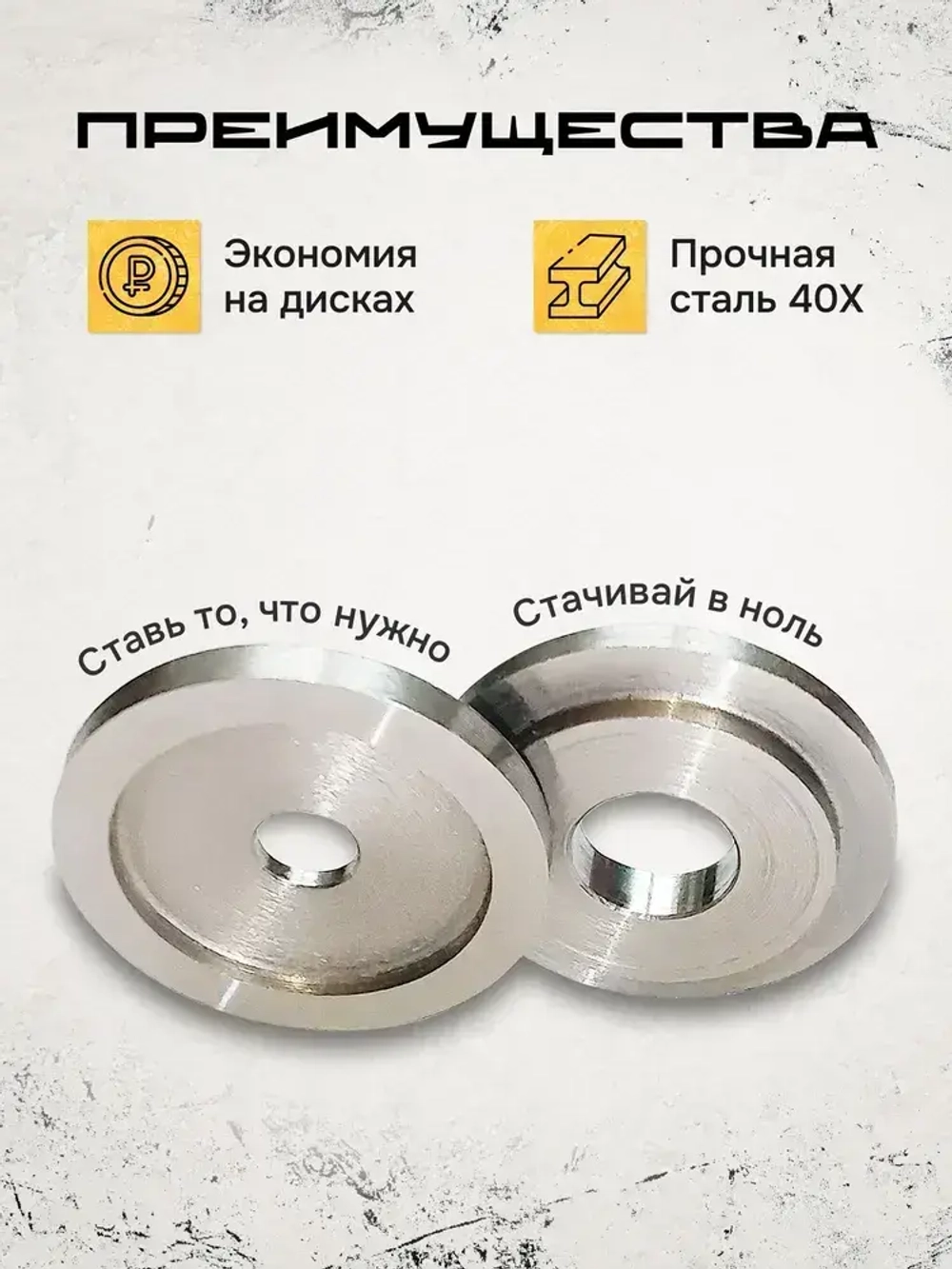 Адаптер, переходник под 125 мм диск для мини УШМ (мини-болгарка)