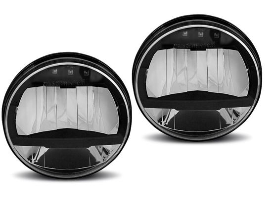 Передние фары для Jeep Wrangler JK (07-18) светодиодные хромированные