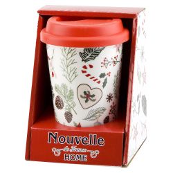 Стакан с силиконовой крышкой " " v=390мл (подарочная упаковка)