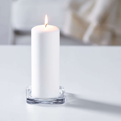 IKEA: Тарелка для свечи, прозрачное стекло, 10x10 см Glasig Гласиг 103.716.70