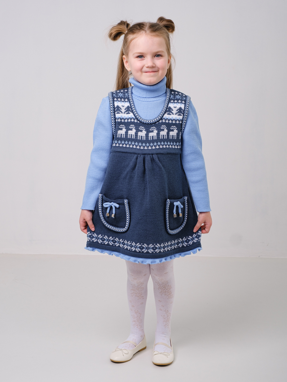 Сарафан вязаный "Зимние фантазии"