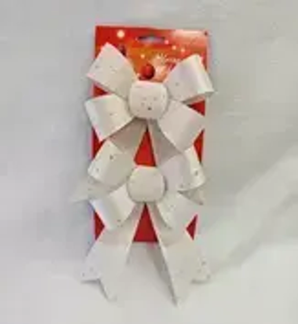 Бант на ёлку «Волшебство» (набор 2 шт) 13*17 см, Золото