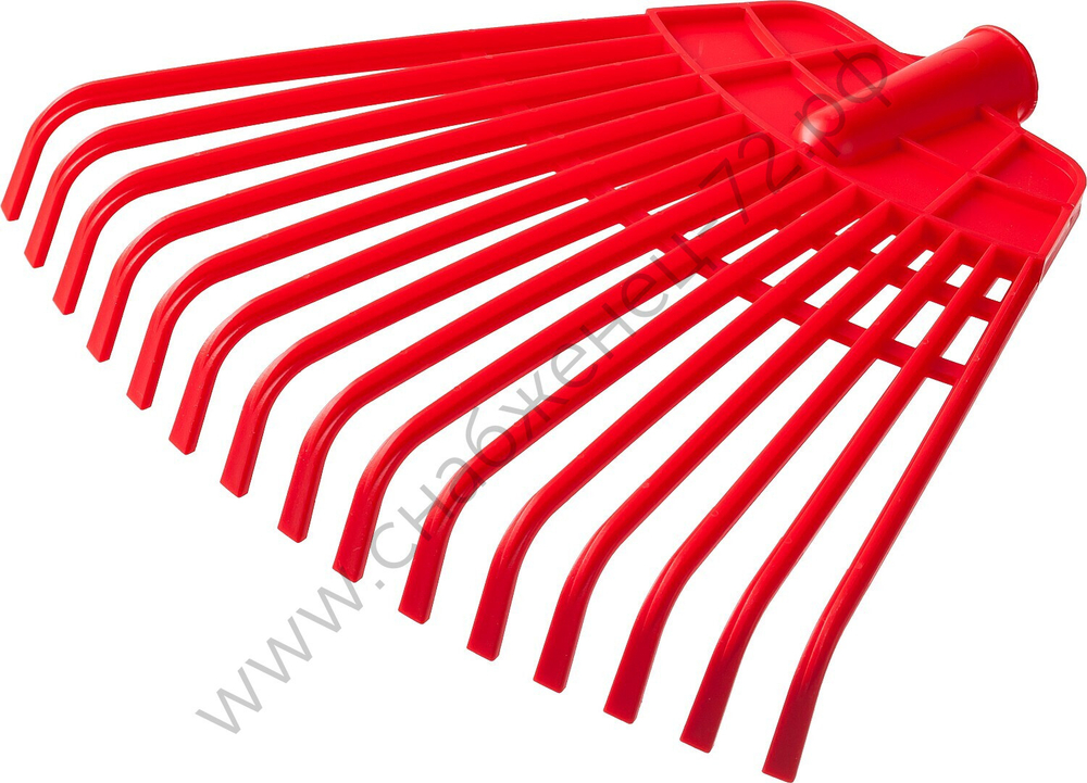 GRINDA GQ-15, 15 плоских зубцов размеры 350 х 40 х 310 мм, без черенка, первичный полиэтилен, веерные грабли (421879)