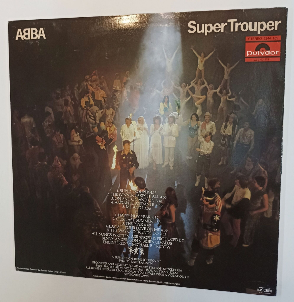 Винтажная виниловая пластинка LP ABBA Super Trouper (Germany 1980)