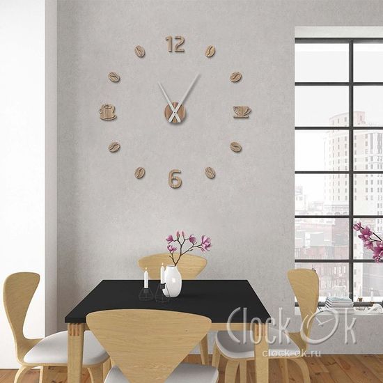 Настенные 3D часы Coffee