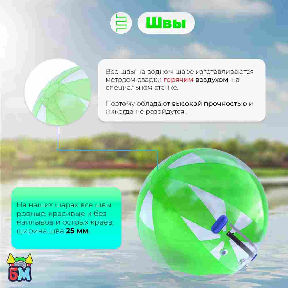 Аттракцион Водный шар ПВХ «Арбуз» 2*2*2 м