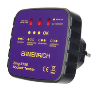 Тестер розеток Ermenrich Zing ST30, фиолетовый