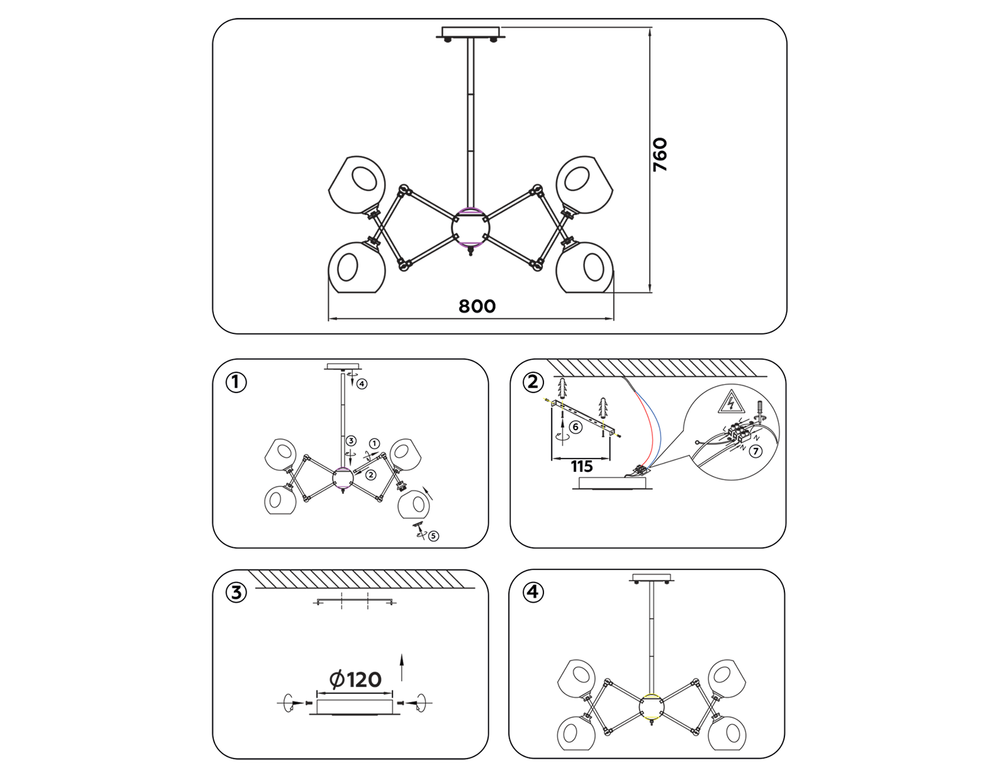 Ambrella Подвесная люстра со сменными лампами Traditional TR9052