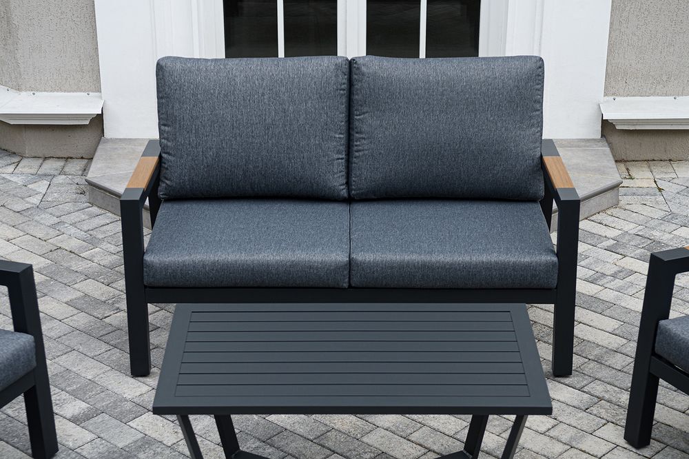 "Орхидея" лаунж-зона 4-местная из алюминия, цвет темно-серый