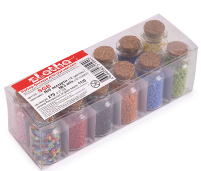 "Zlatka" набор бисера для рукоделия SGB №3 ассорти мат.крашенный с блеском