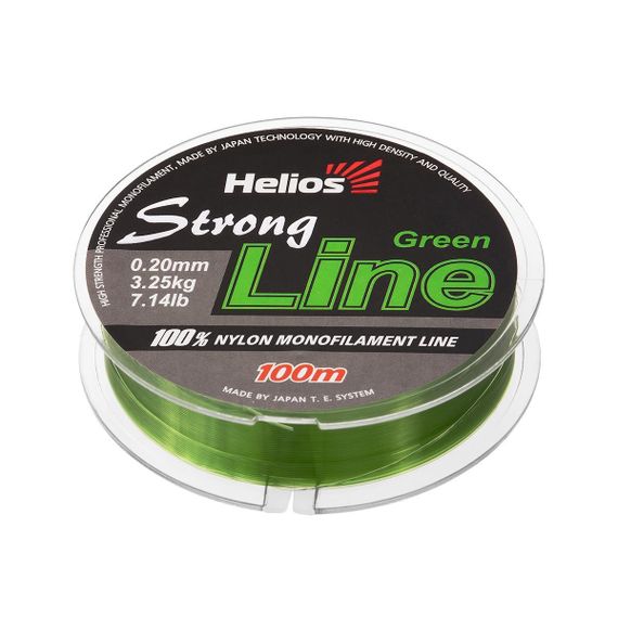 Леска Helios Strong Line Nylon Dark Green 0,20mm/100 (HS-SLG-20/100)