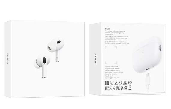 Гарнитура EW77 Bluetooth True Wireless Stereo Headset HOCO белая