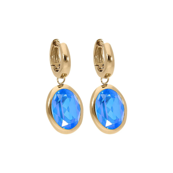 Серьги Qudo Creole TIVOLA small G royal blue delite 310687 BL/G