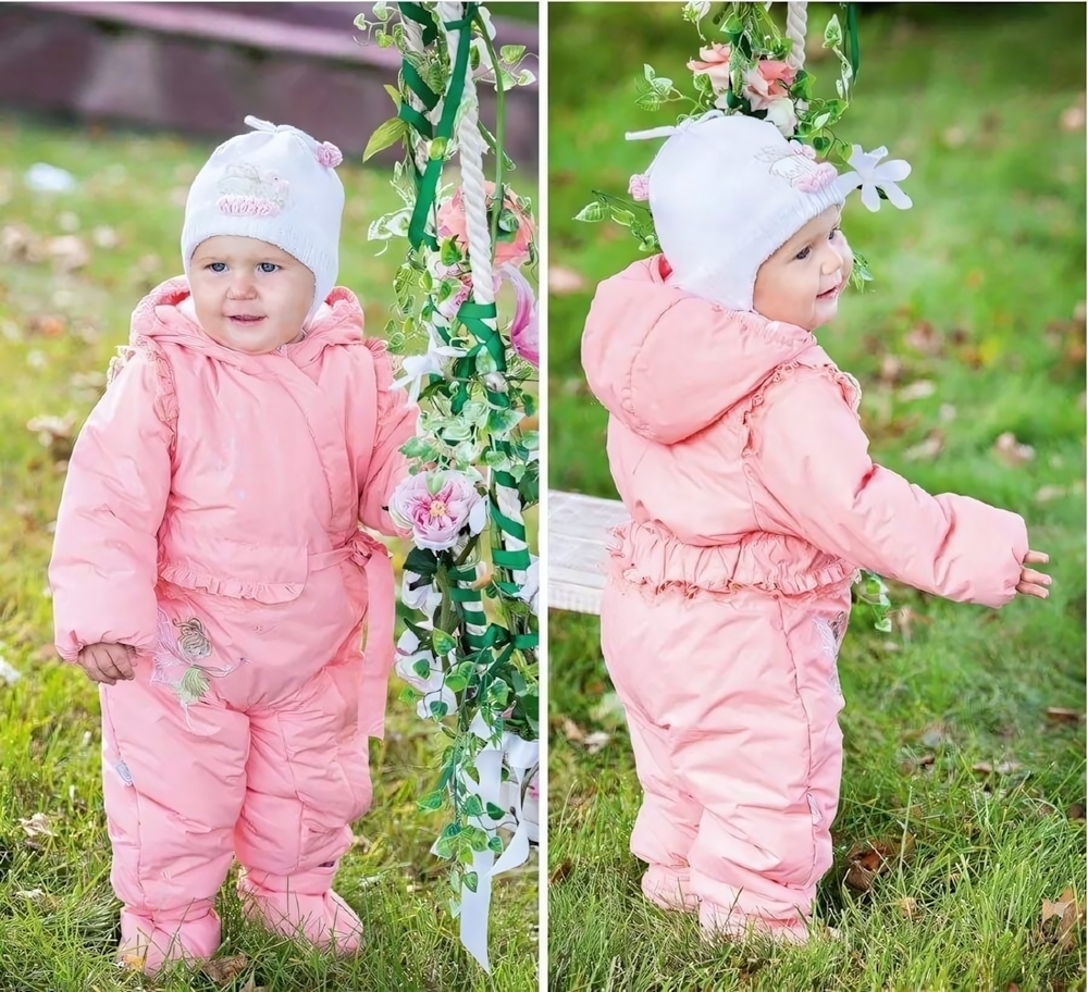 Комбинезон утепленный Лили 10604-16 р.74 персиковый