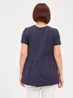 Футболка с баской оверсайз графит