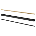 Рейка для коробки раздвижной двери - SKYTTA IKEA/ СКЮТТА ИКЕА, 200х8,1  см, черный/бежевый