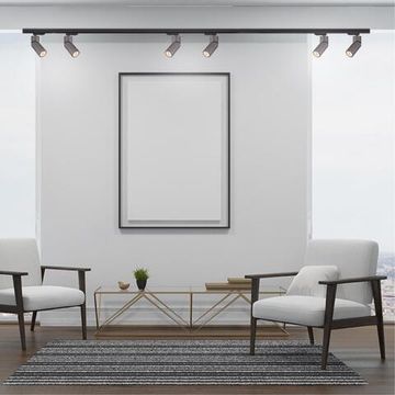 370589 PORT NT19 247 серебристый черный Светильник трековый однофазный трехжильный IP20 GU10 50W 220-240V ELITE