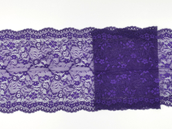 Эластичное кружево, ОПТ, 21 см, ярко-фиолетовое, (Арт: EK-2145), м