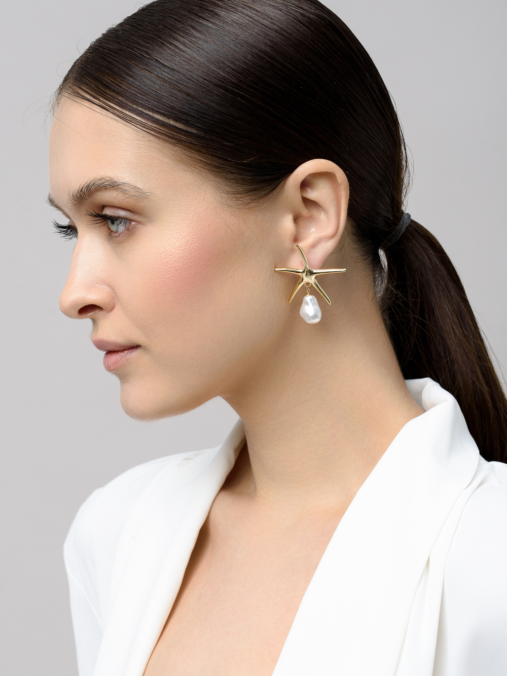 Серьги "Star Pearl" Gold