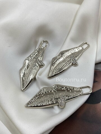 Пуллер для молнии / подвеска "Губы" серебристый Скиап.