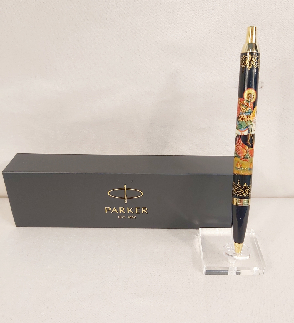 Ручка "Георгий Победоносец" с ручной росписью Палех