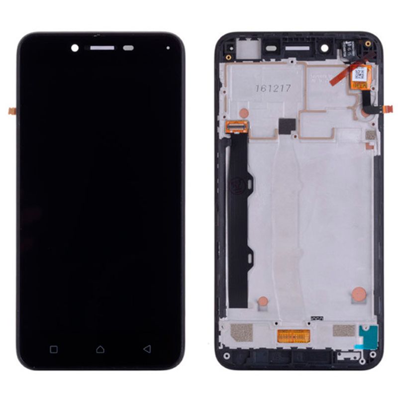 Дисплей для Lenovo K5 Plus в сборе с тачскрином на рамке (Black)