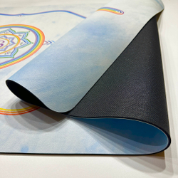 Каучуковый коврик для йоги Om Blue 185*68*0,4 см нескользящий