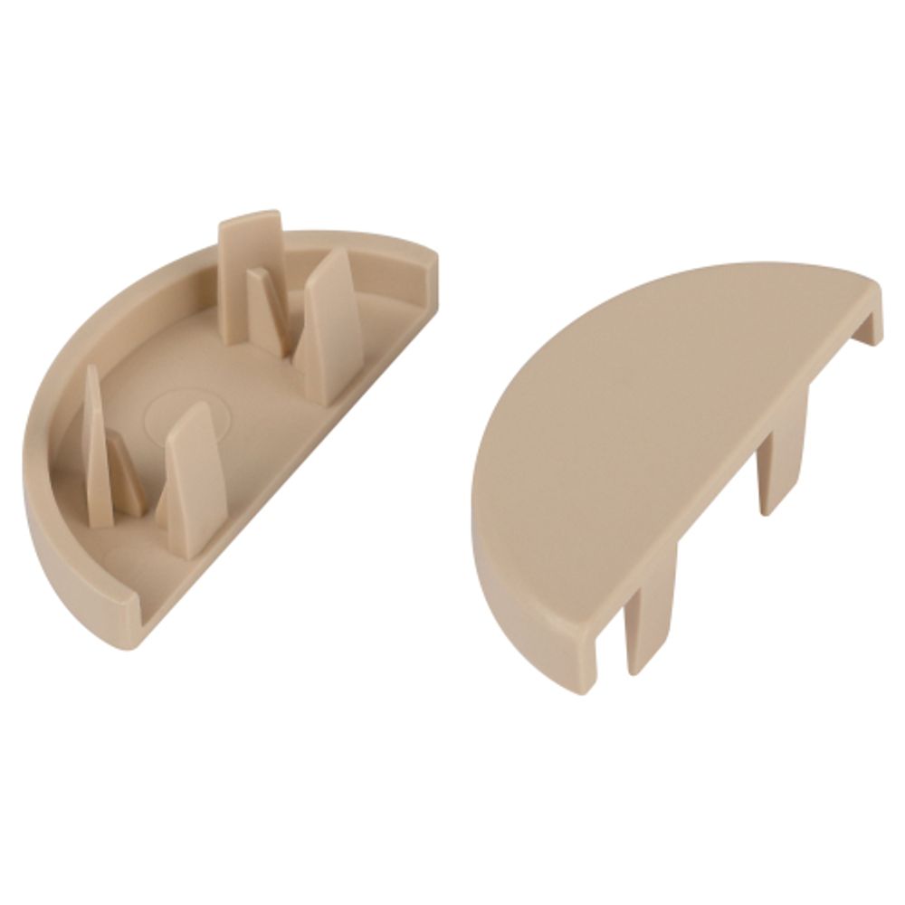 Заглушка ЭРА EC-KK-30-13-B для полукруглого кабель-канала бежевая 30х13мм 2шт/комплект | Кабель-канал полукруглый