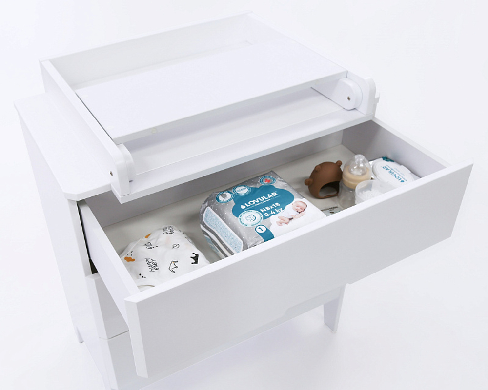 Комод Antemi Albero bello с пеленальным столиком НиК 71 + НиК 70 белый