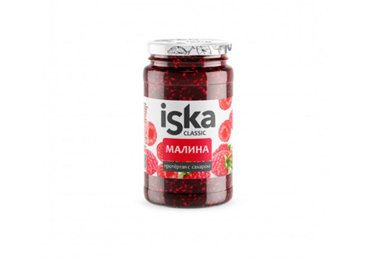 Малина протертая с сахаром Iska, 420г