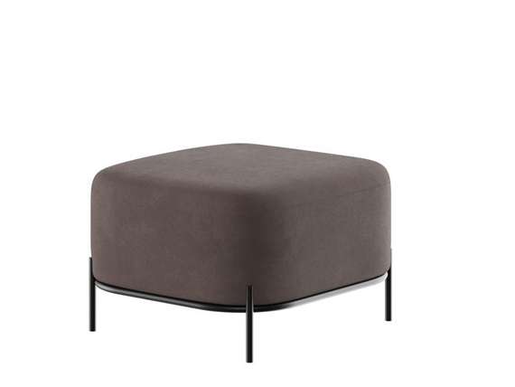 Джайв Диван одноместный без спинки JVE-3 Velvet lux 100/Металл Черный 670*720*480