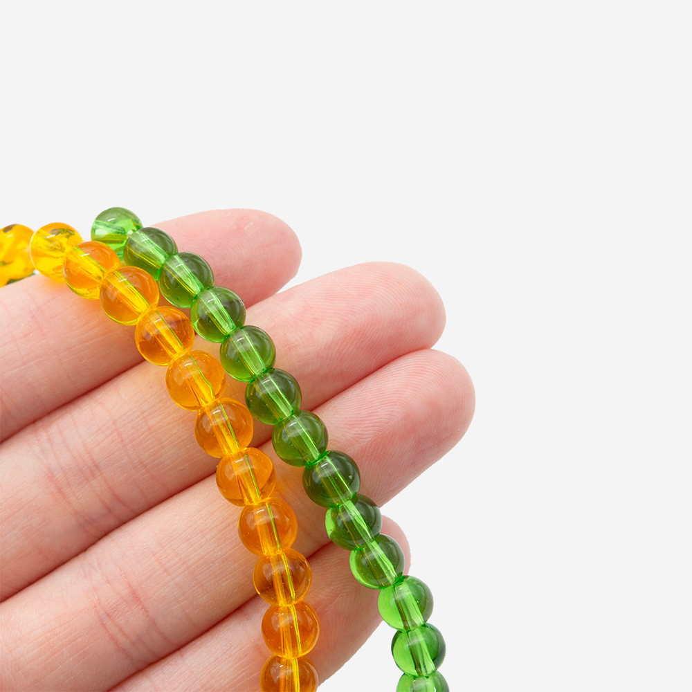 Стеклянные бусины, оттенок "Золото", шар, 6мм