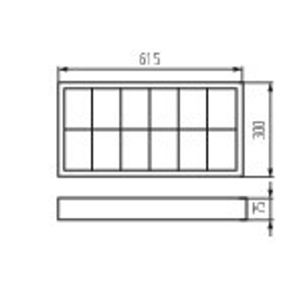 Растровый светильник накладной KANLUX NOTUS 3 EVG 2x18 NT