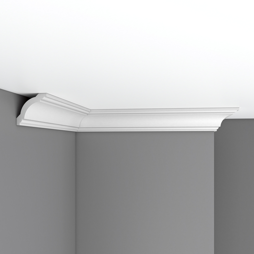 Плинтус потолочный гладкий Decomaster 96110F гибкий 60х60х2400мм