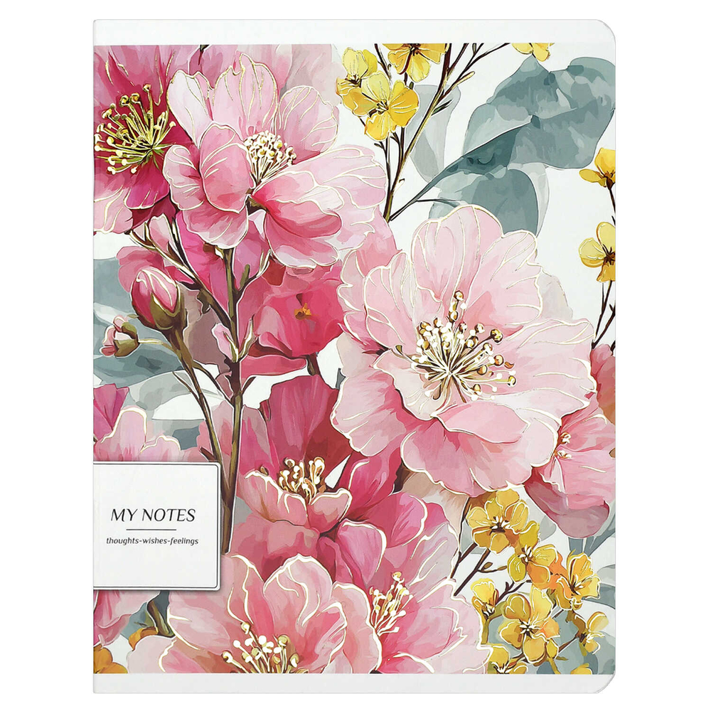 Тетрадь, 48 л, клетка, ЦВЕТЫ /А5