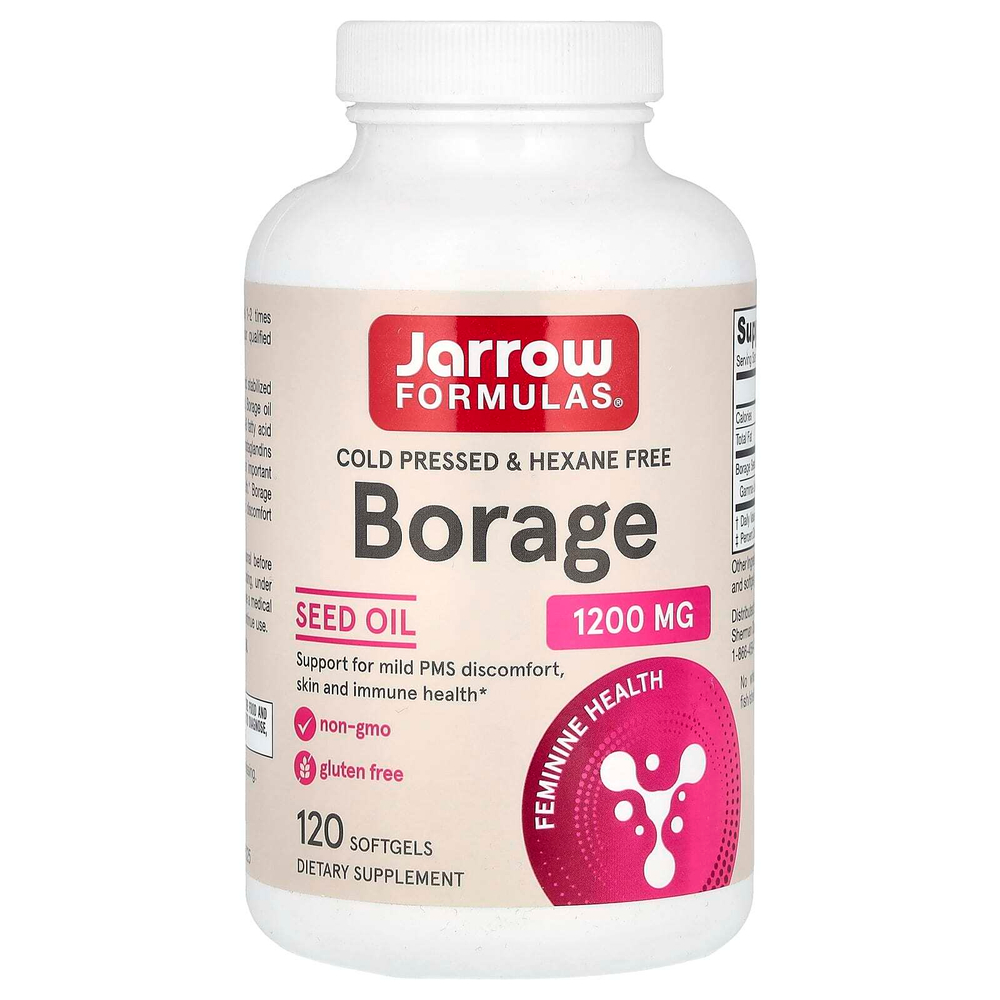 Jarrow Formulas, бурачник, масло из семян, 1200 мг, 120 капсул