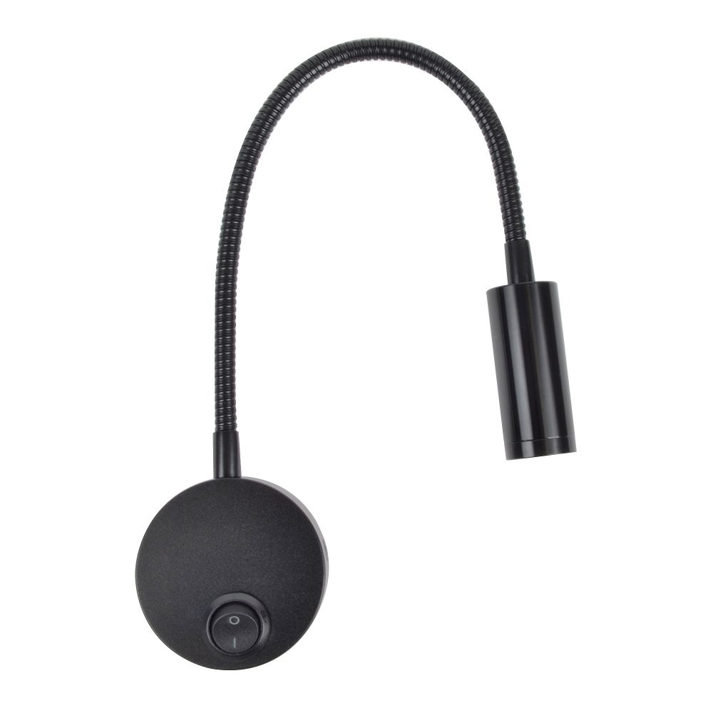 ULT-F21-3W-4000K IP20 BLACK Светильник светодиодный настенный гибкий для интерьерного освещения. 85-265В. Белый свет 4000К. Черный. TM Uniel