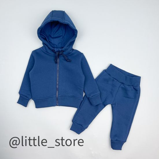 Комплект из футера с начесом "New one" Индиго