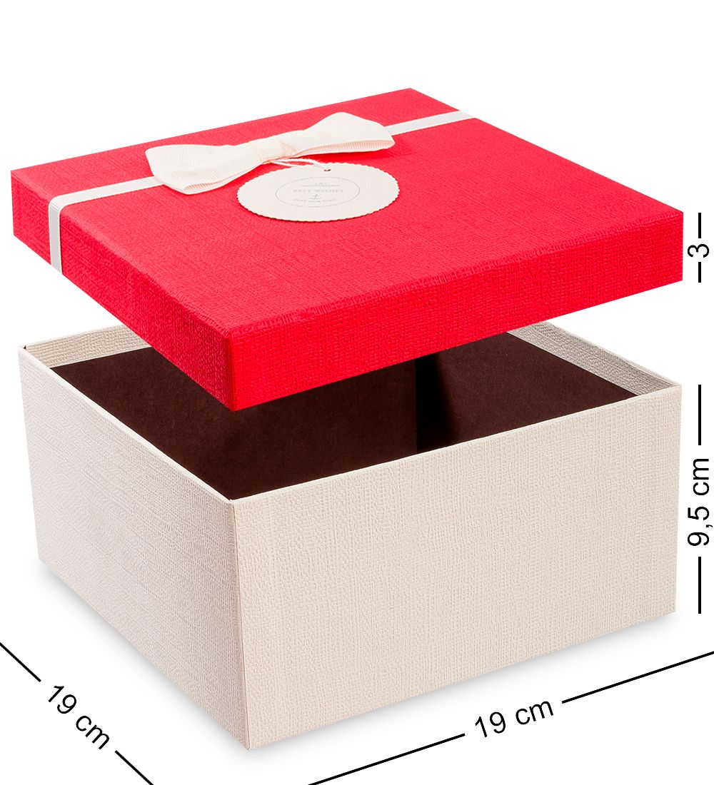 WF-32-A Набор коробок из 3шт «Прямоугольник» цв.бел./красн.