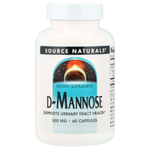 Source Naturals, D-манноза, 500 мг, 60 капсул