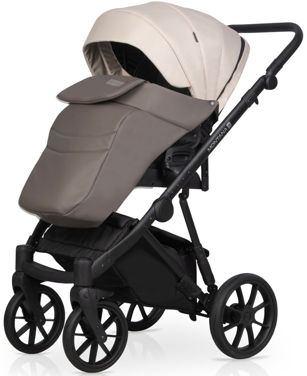 Детская коляска Riko Basic Montana Plus X 2 в 1 43 Mocca (коричневый-бежевый)
