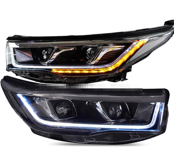 Передние фары Тойота Хайлендер 2014-2016 V5 type [Комплект Л+П; БИ LED линза; электрокорректор; яркие ходовые огни]