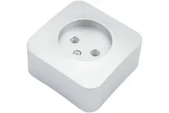 Розетка Systeme Electric BLANCA без заземления накладная алюминий 30873