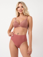 Набор из 5 однотонных разноцветных бесшовных трусиков (Размер: M) (Цвет: черный с бежевым)