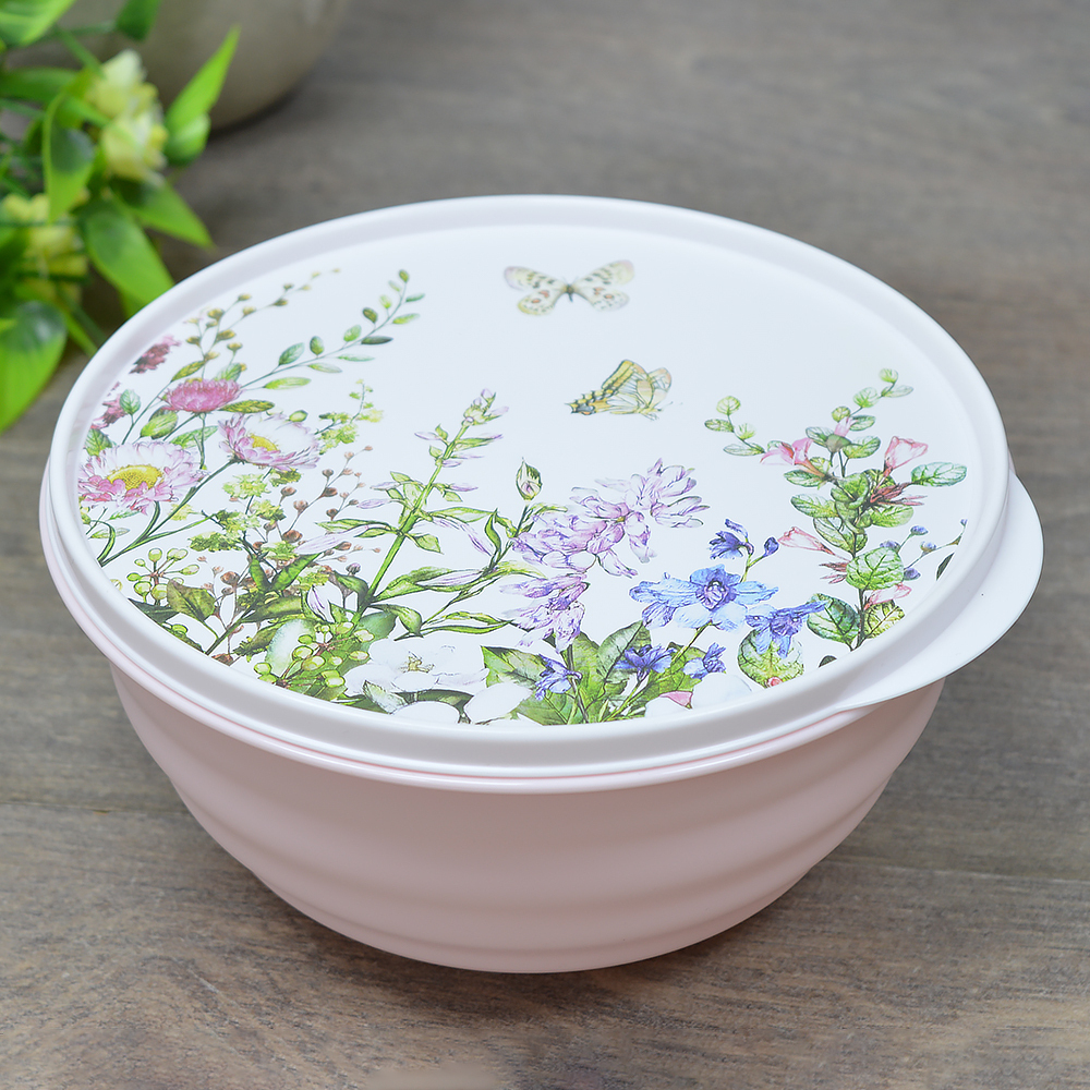 Миска 1,1л с крышкой "Latina. Цветущий луг" микс